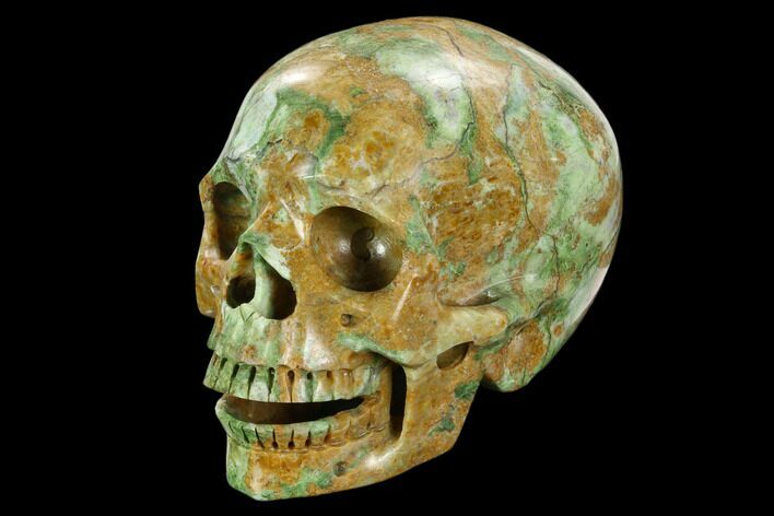 Realistic, Polished Autumn Jasper Skull #127610